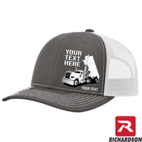 RICHARDSON 112 - Peterbilt Day Cab End Dump  - Your Text Snapback Hats - Free Shipping