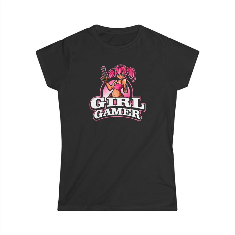 Girl Gamer 2 Pistols - Women's Softstyle Tee