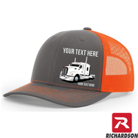 RICHARDSON 112 - Kenworth T600 Full Truck  - Your Text Snapback Hats - Free Shipping