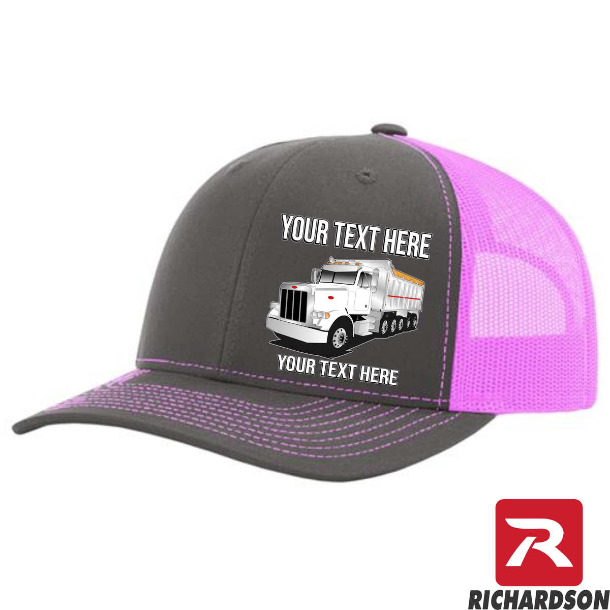 RICHARDSON 112 - Peterbilt Dump Truck 357 - Your Text Snapback Hats - Free Shipping