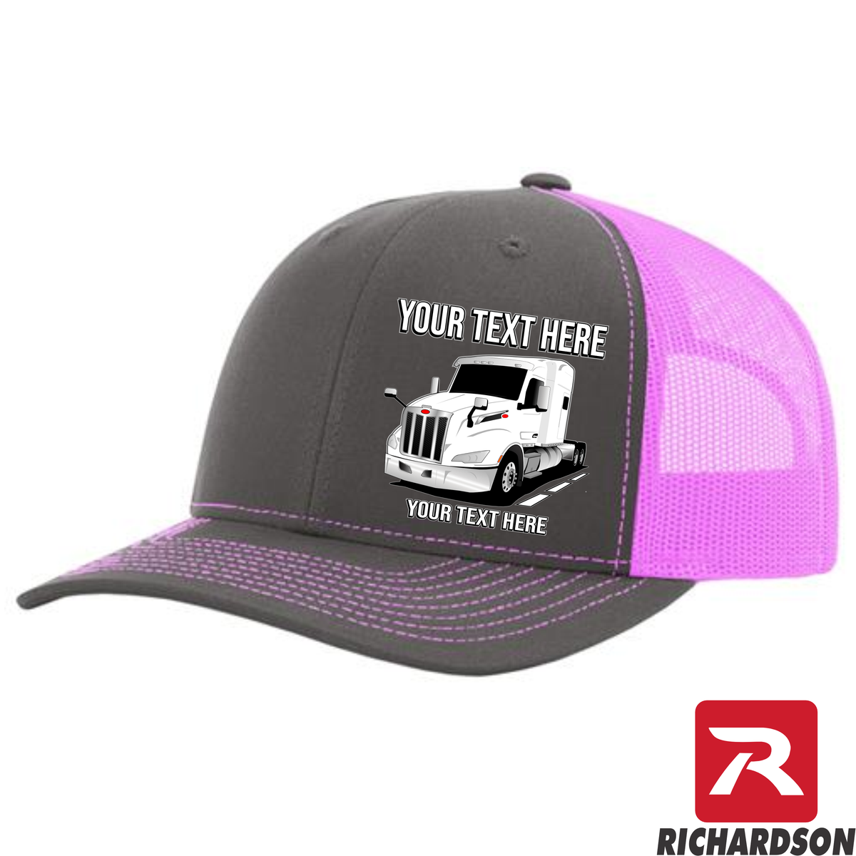 RICHARDSON 112 - Peterbilt 579 Full Truck  - Your Text Snapback Hats - Free Shipping