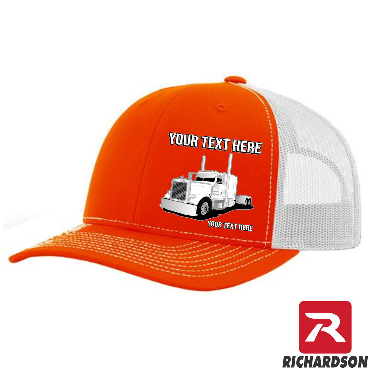 RICHARDSON 112 - Peterbilt Full Truck  - Your Text Snapback Hats - Free Shipping
