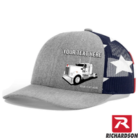 RICHARDSON 112 - Kenworth Full Truck  - Your Text Snapback Hats - Free Shipping