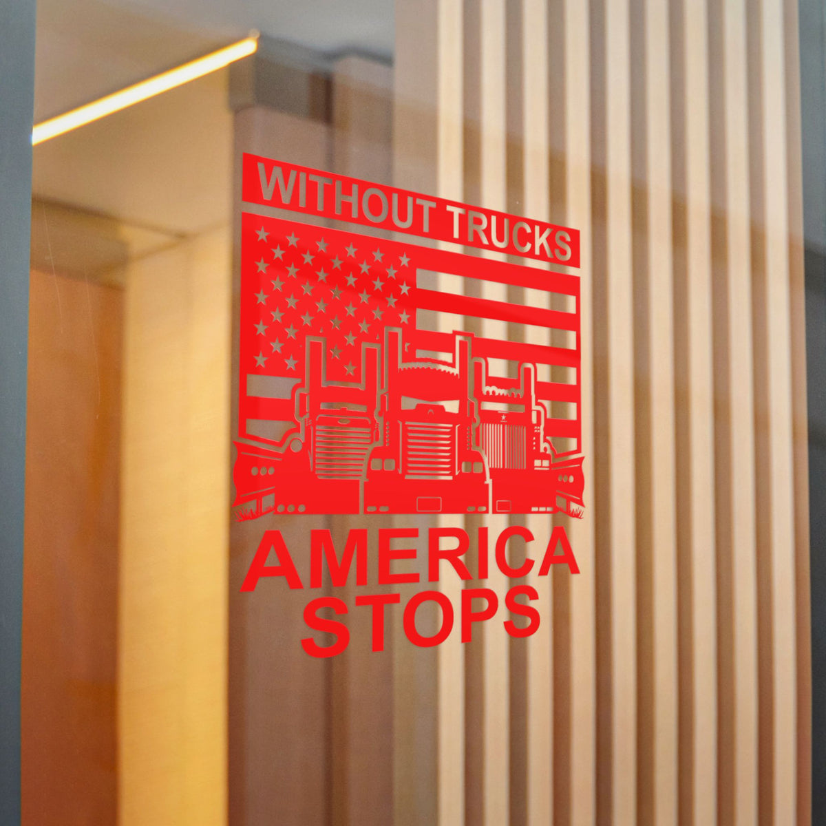 Without Trucks KW Pete Western Star Die-Cut Stickers Red