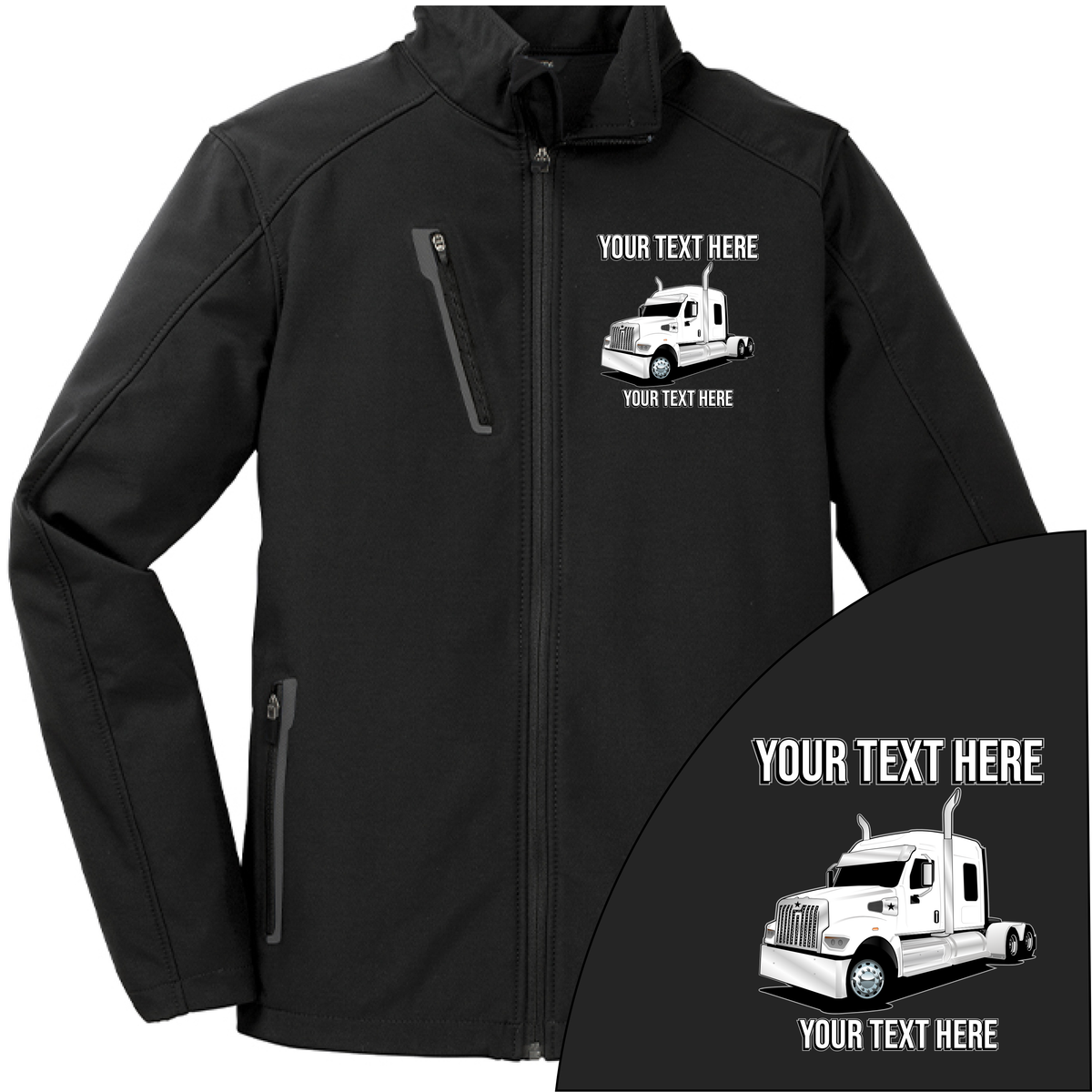 Western Star 49X Full Truck - Your Text Here - Port Authority ® Welded  Soft Shell Jacket NO HOOD - Free Shipping