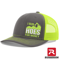 I Run Hoes For Money -RICHARDSON 112 - Excavator - Snapback Trucker Hat - Free Shipping