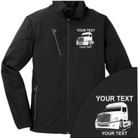 Freightliner Full Truck - Your Text Here - Port Authority ® Welded  Soft Shell Jacket NO HOOD - Free Shipping