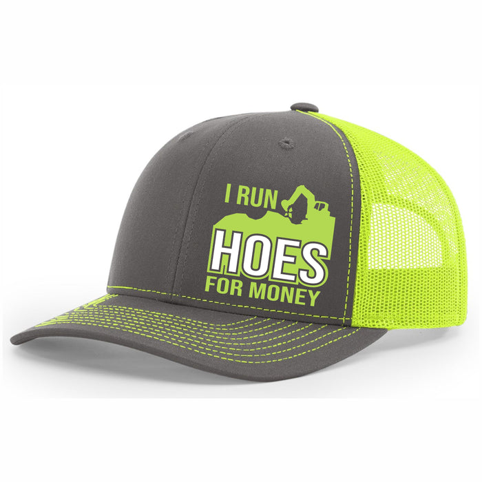 I Run Hoes For Money - Excavator - Snapback Trucker Hat - Free Shipping