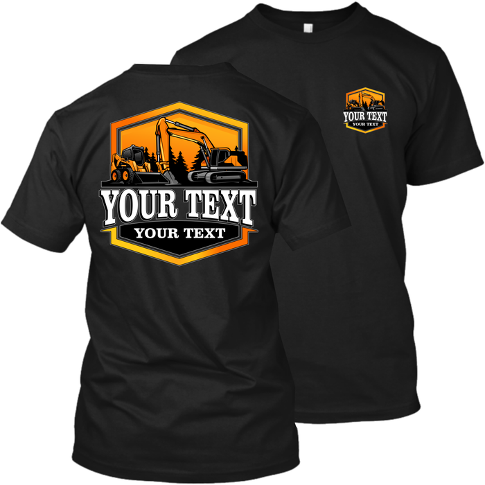 Excavator Skid Steer - Your Text Here - Apparel