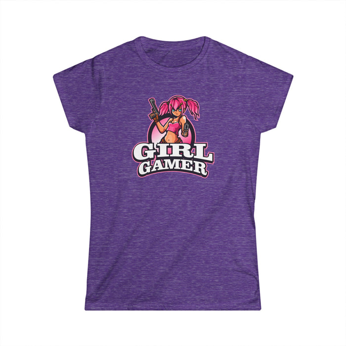 Girl Gamer 2 Pistols - Women's Softstyle Tee