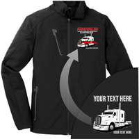 Kenworth T600 Full Truck - Your Text Here - Port Authority ® Welded Soft Shell Jacket NO HOOD - Free Shipping