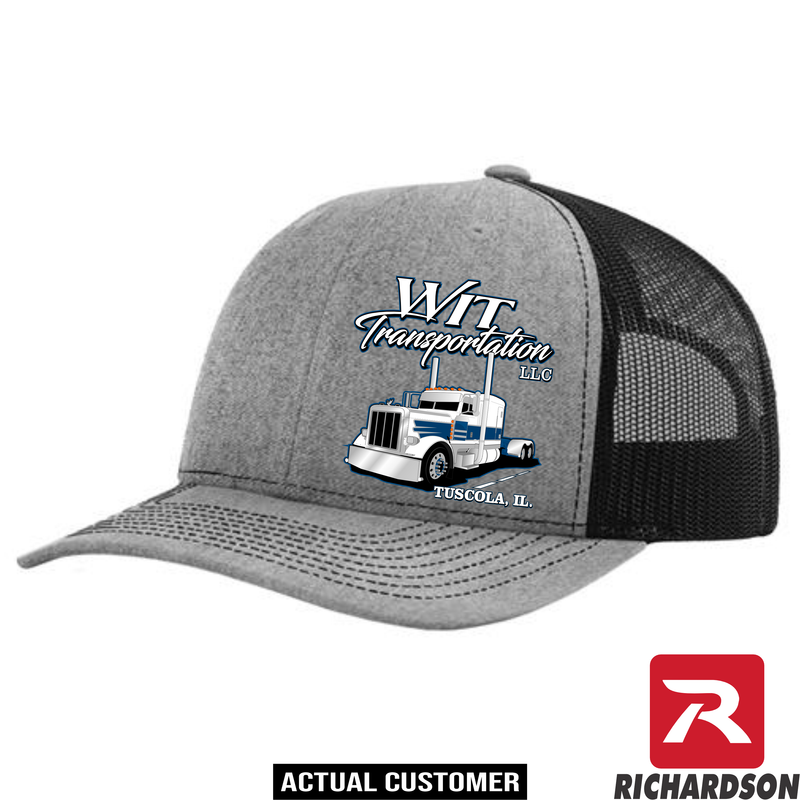 RICHARDSON 112 - Peterbilt Full Truck  - Your Text Snapback Hats - Free Shipping