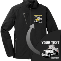 Peterbilt 389 Dump Truck - Your Text Here - Port Authority ® Welded Soft Shell Jacket NO HOOD - Free Shipping