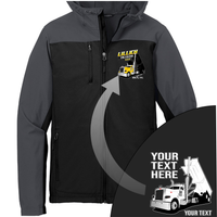 Peterbilt Day Cab  End Dump - Your Text Here - Port Authority Hooded Core Soft Shell Jacket -Free Shipping