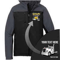 Peterbilt Day Cab - Your Text Here - Port Authority Hooded Core Soft Shell Jacket -Free Shipping