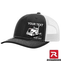 RICHARDSON 112 - Peterbilt Day Cab Full Truck   - Your Text Snapback Hats  - Free Shipping