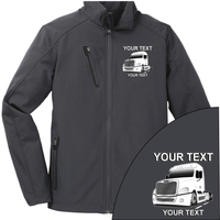 Freightliner Full Truck - Your Text Here - Port Authority ® Welded  Soft Shell Jacket NO HOOD - Free Shipping