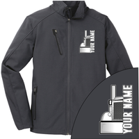 Peterbilt Half Truck - Your Text Here - Port Authority ® Welded Soft Shell Jacket NO HOOD - Free Shipping