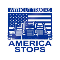Without Trucks KW, Pete, Western Star Die-Cut Stickers Dark Blue