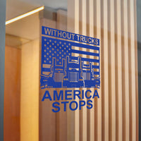 Without Trucks KW, Pete, Western Star Die-Cut Stickers Dark Blue