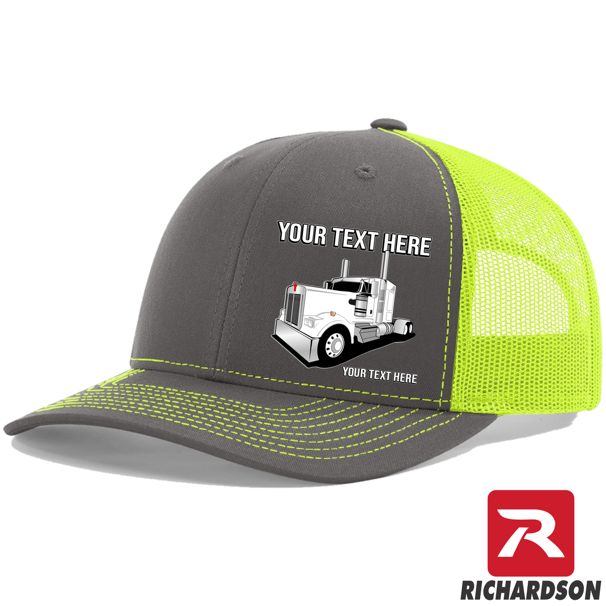 RICHARDSON 112 - Kenworth Full Truck  - Your Text Snapback Hats - Free Shipping