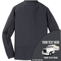Peterbilt 357 Dump Truck - Your Text Here - Port Authority ® Welded  Soft Shell Jacket NO HOOD - Free Shipping