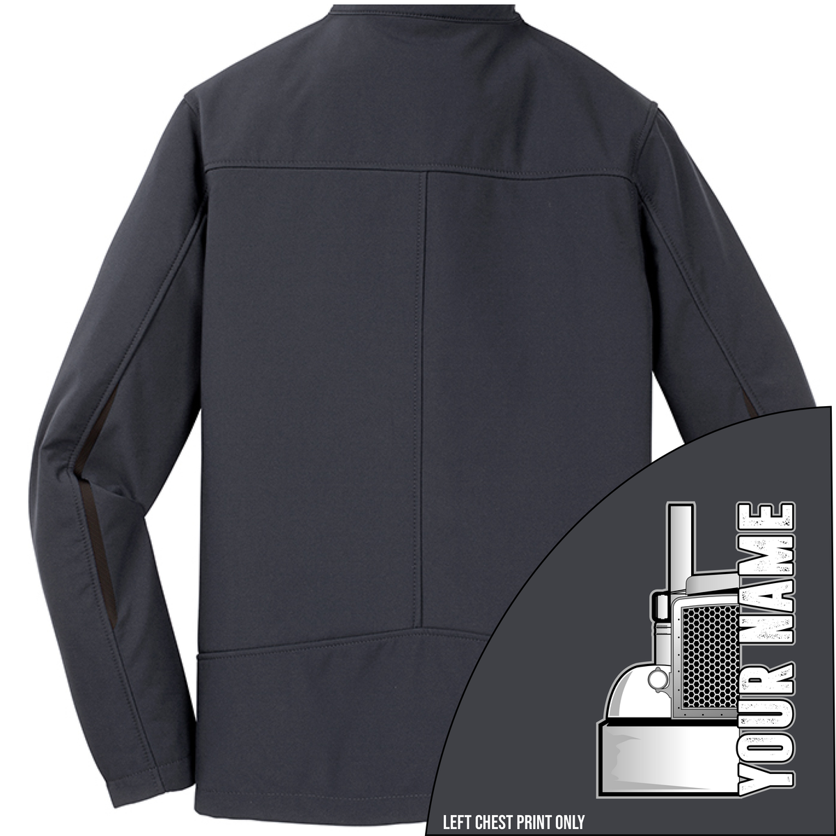 Peterbilt Half Truck - Your Text Here - Port Authority ® Welded Soft Shell Jacket NO HOOD - Free Shipping