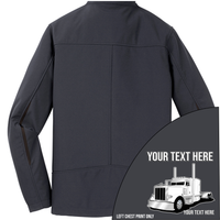 Peterbilt Full Truck - Your Text Here - Port Authority ® Welded Soft Shell Jacket NO HOOD - Free Shipping
