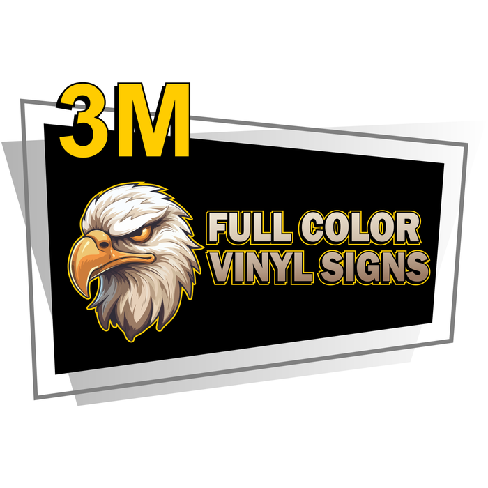 Full Color Signs - 3M Vinyl - UV Inks - Laminated - Free Shipping
