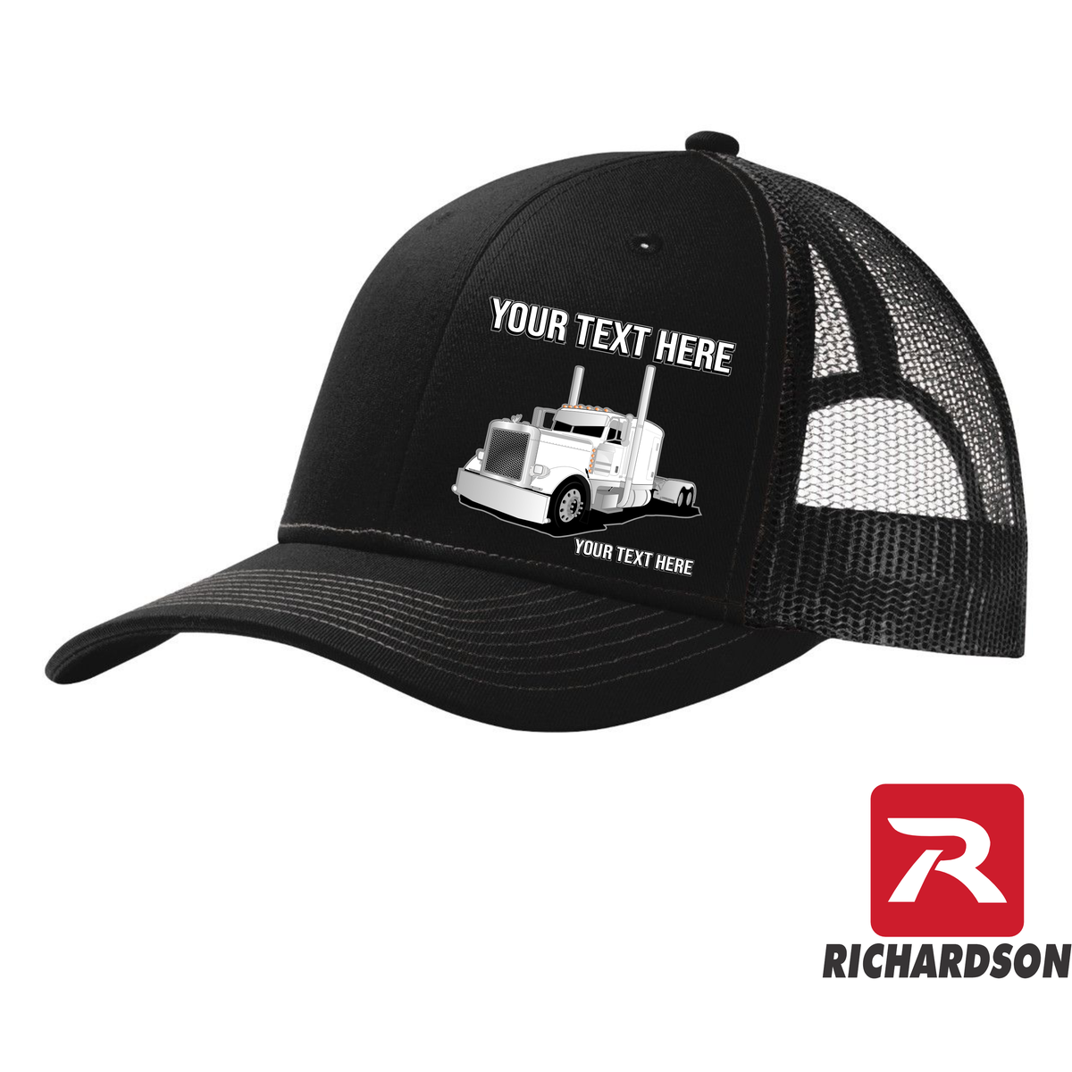 RICHARDSON 112 - Peterbilt Full Truck  - Your Text Snapback Hats - Free Shipping