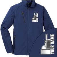 Peterbilt Half Truck - Your Text Here - Port Authority ® Welded Soft Shell Jacket NO HOOD - Free Shipping