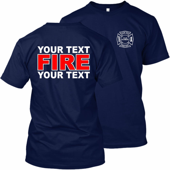 Fire Department - Your Text Here - Apparel