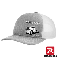 RICHARDSON 112 - Peterbilt Day Cab Full Truck   - Your Text Snapback Hats  - Free Shipping