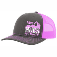 I Run Hoes For Money - Excavator - Snapback Trucker Hat - Free Shipping