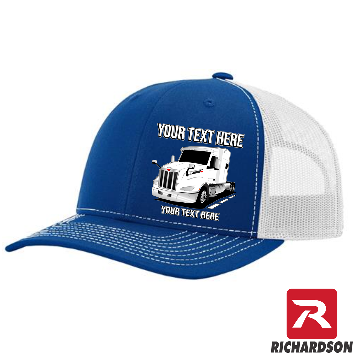 RICHARDSON 112 - Peterbilt 579 Full Truck  - Your Text Snapback Hats - Free Shipping