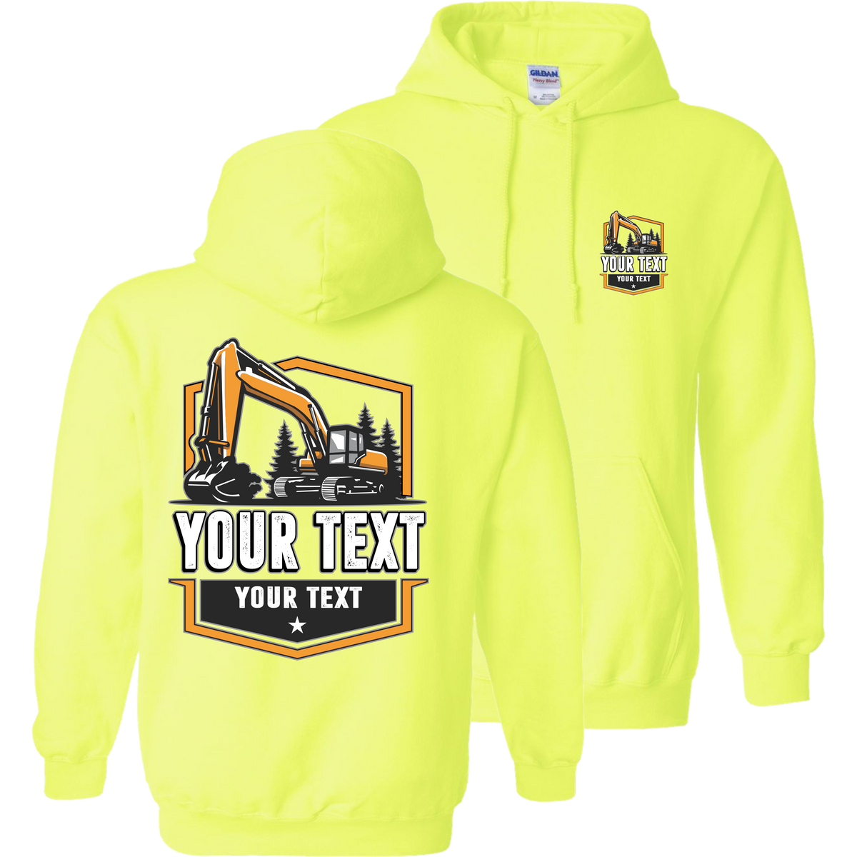 Excavator - Your Text Here - Apparel