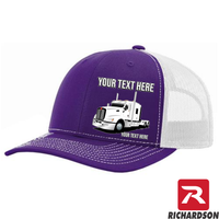 RICHARDSON 112 - Kenworth T600 Full Truck  - Your Text Snapback Hats - Free Shipping