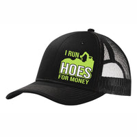 I Run Hoes For Money - Excavator - Snapback Trucker Hat - Free Shipping