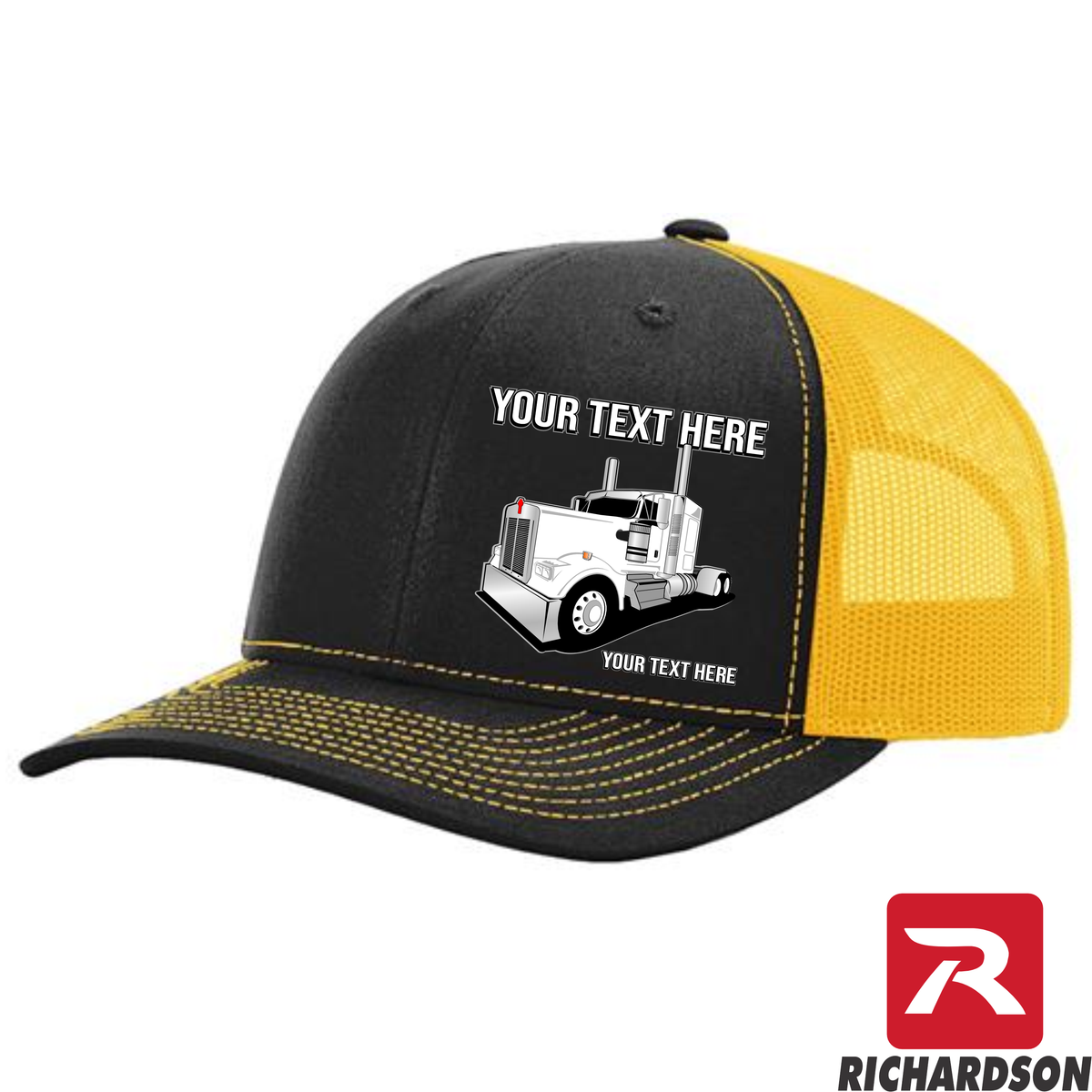 RICHARDSON 112 - Kenworth Full Truck  - Your Text Snapback Hats - Free Shipping