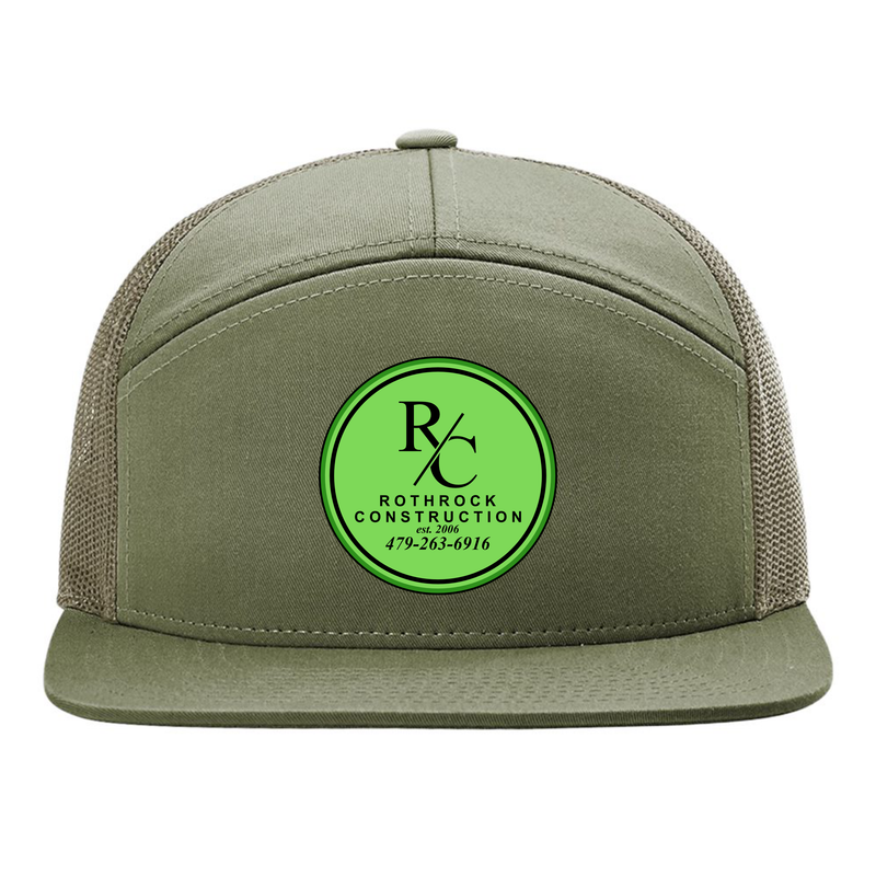 Rothrock Construction - Seven-Panel Trucker Cap - Richardson 168 - 12 Pack - Free Shipping