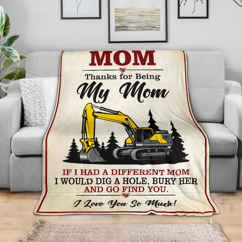 To My Amazing Mom Blanket - Excavator - Free Shipping