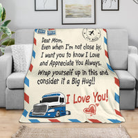 Dear Mom Postage Stamp Blanket - Mother's Day - Freightliner