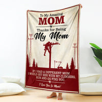 To My Amazing Mom Blanket - Lineman - Free Shipping