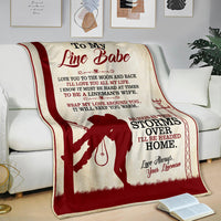 To My Line Babe - Lineman - Blanket - Free Shipping