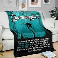 To My Amazing Granddaughter Blanket - Lineman - Free Shipping