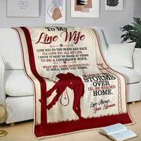 To My Line Wife - Lineman - Blanket - Free Shipping