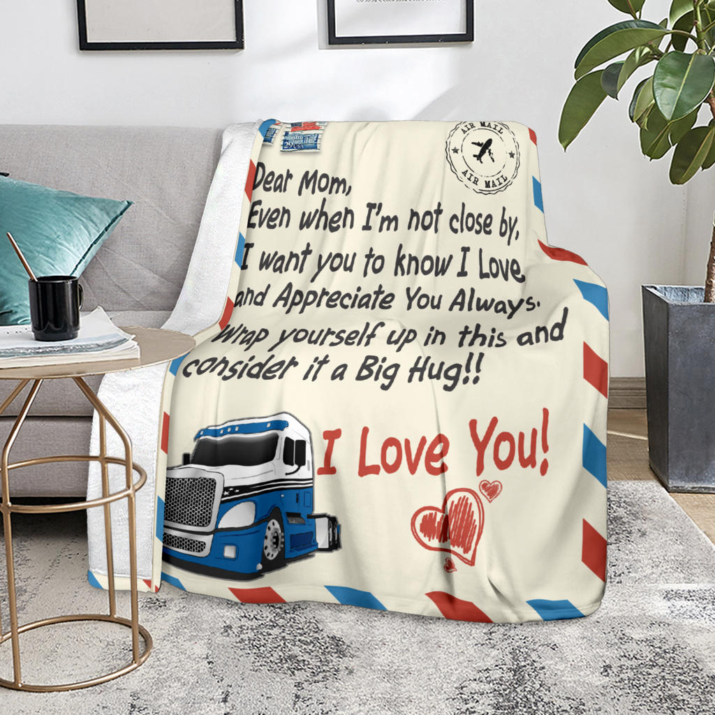 Dear Mom Postage Stamp Blanket - Mother's Day - Freightliner