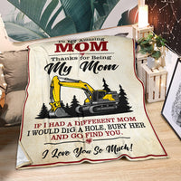 To My Amazing Mom Blanket - Excavator - Free Shipping