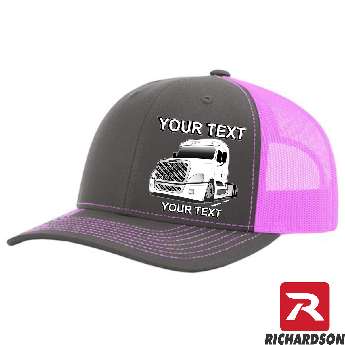 RICHARDSON 112 - Freightliner Cascadia Full Truck   - Your Text Snapback Hats - Free Shipping