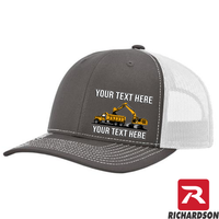 Excavator Dump Truck Loading  - Your Text Here - Richardson 112 - Trucker Snapback Hats - Free Shipping